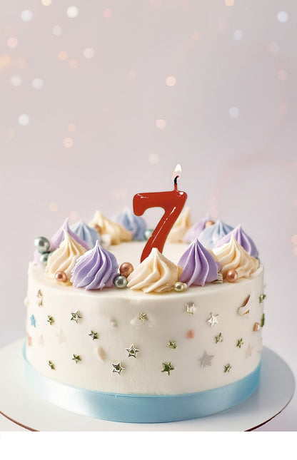 Czerwona świeczka 7 lat 5,5 cm