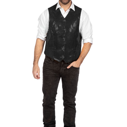 Czarna kamizelka męska z cekinami