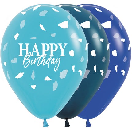 Balony urodzinowe niebieskie 30cm 25szt