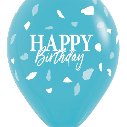 Balony urodzinowe niebieskie 30cm 25szt
