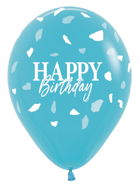 Balony urodzinowe niebieskie 30cm 25szt
