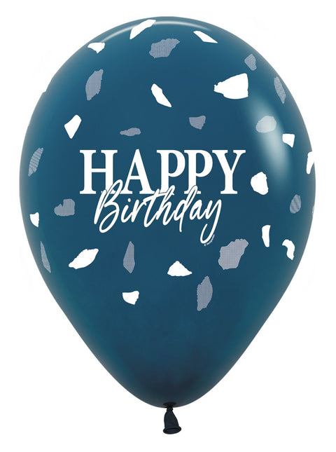 Balony urodzinowe niebieskie 30cm 25szt