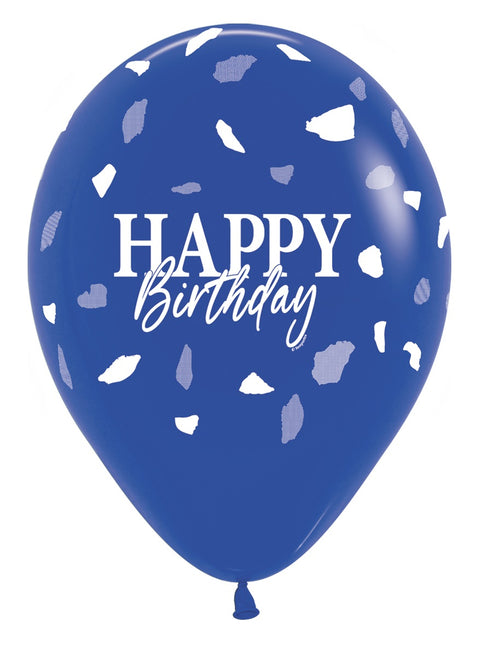 Balony urodzinowe niebieskie 30cm 25szt