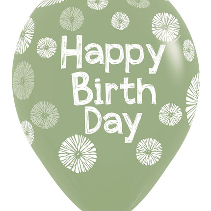 Balony urodzinowe zielone 30cm 25szt