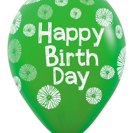 Balony urodzinowe zielone 30cm 25szt