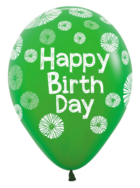 Balony urodzinowe zielone 30cm 25szt