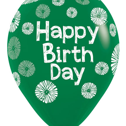Balony urodzinowe zielone 30cm 25szt