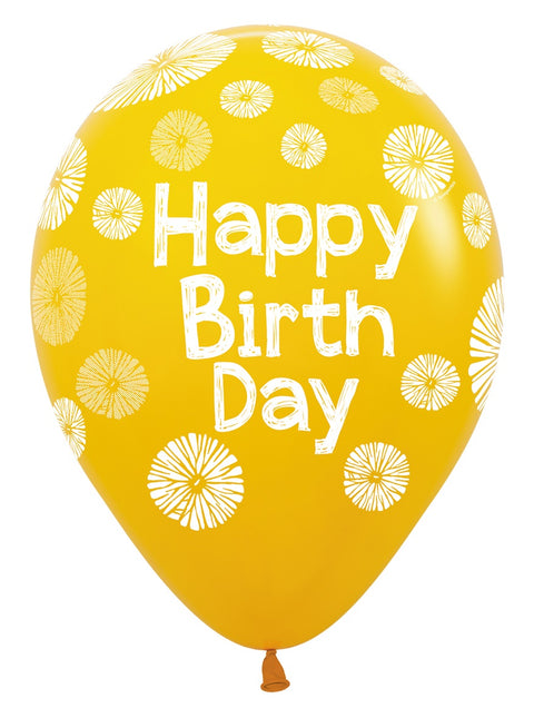 Balony urodzinowe kwiaty 30cm 25szt