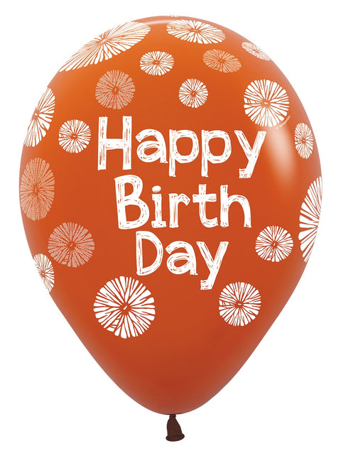 Balony urodzinowe kwiaty 30cm 25szt