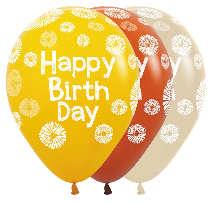 Balony urodzinowe kwiaty 30cm 25szt