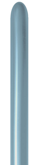Niebieskie balony do modelowania metaliczne 1,52 m 50 szt