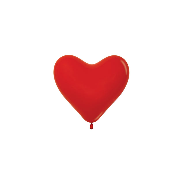 Balony czerwone serca 15cm 50szt