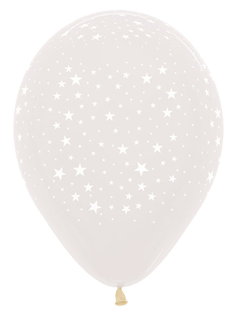 Przezroczyste balony Gwiazdy 30cm 25szt