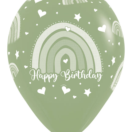 Balony urodzinowe kolorowe tęcza 30cm 25szt