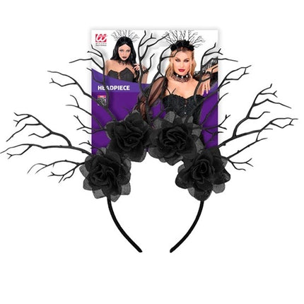 Czarna opaska na głowę Dark Queen