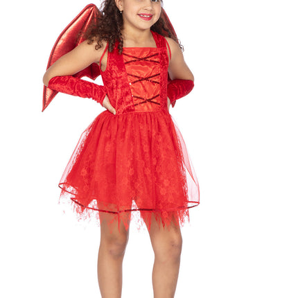 Sukienka Devil Dress Red Girl 3-częściowa