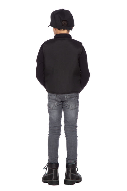 Kamizelka SWAT chłopięca czarna (V)