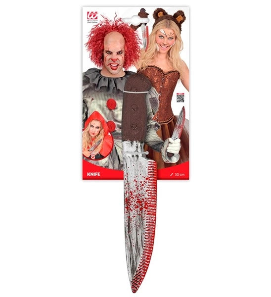 Krwawy sztuczny nóż na Halloween