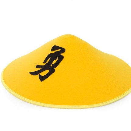 Chiński filcowy kapelusz żółty