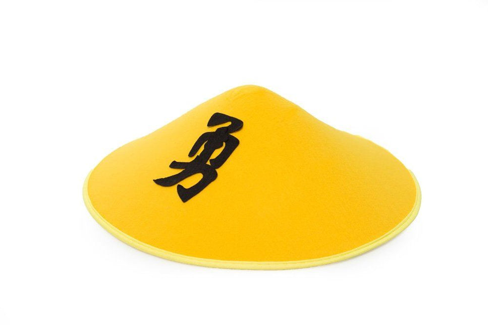 Chiński filcowy kapelusz żółty