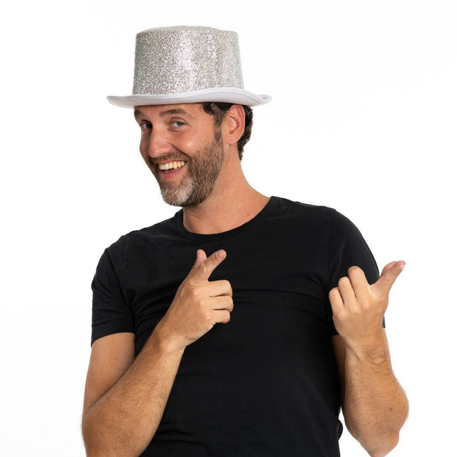 High Hat Glitter Silver