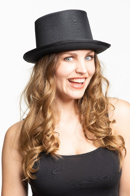 Wysoki kapelusz satynowy czarny