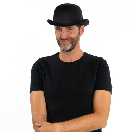 Melonik czarny satynowy