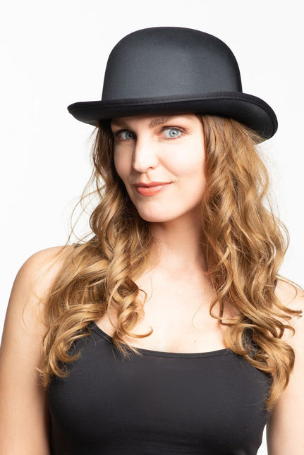 Melonik czarny satynowy