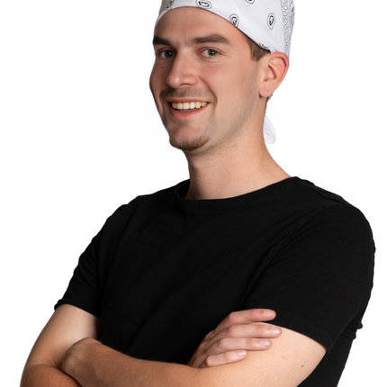 Biała bandana 52 cm