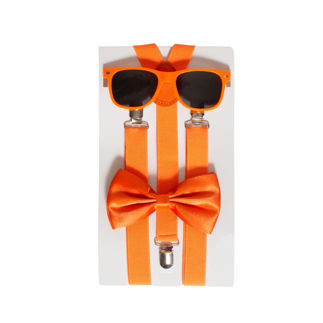 Zestaw Suspenders/Goggles/Strikes Neon Orange