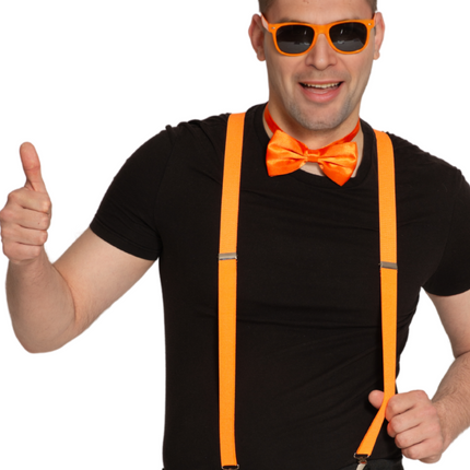 Zestaw Suspenders/Goggles/Strikes Neon Orange