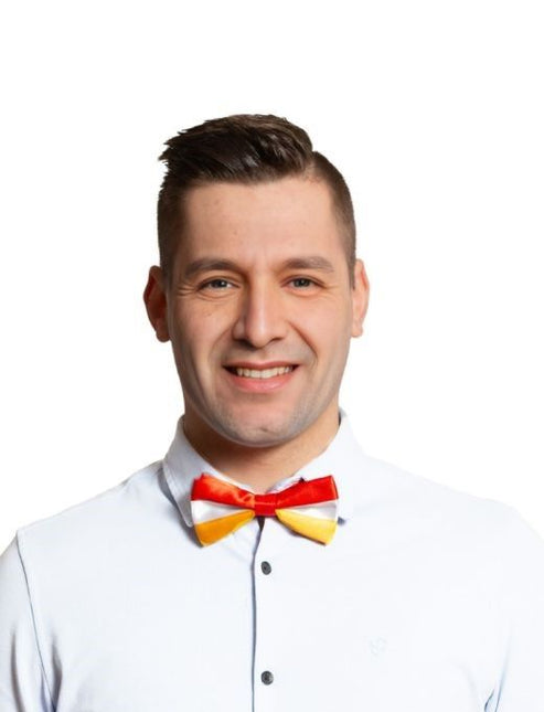 Muszka czerwona/biała/żółta - opakowanie 6 szt