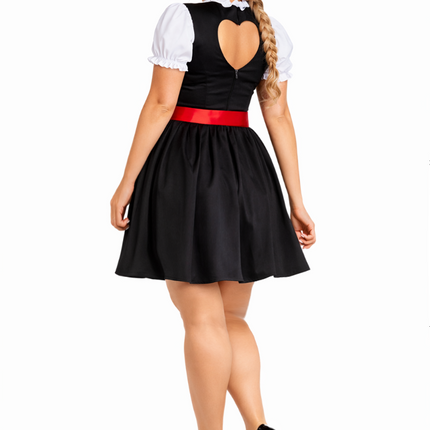 Czerwona sukienka dirndl na Oktoberfest „Rosalie”