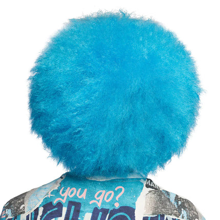 Neonowa peruka – niebieska afro