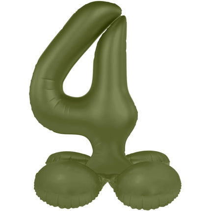 4 Jaar Cijfer Ballon Groen Mat 72cm van Folat koop je bij Partywinkel