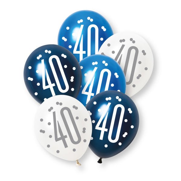 40 Jaar Ballonnen 30cm 6st van Unique koop je bij Partywinkel