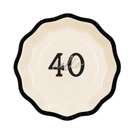 40 Jaar Borden 18cm 6st van Partydeco koop je bij Partywinkel