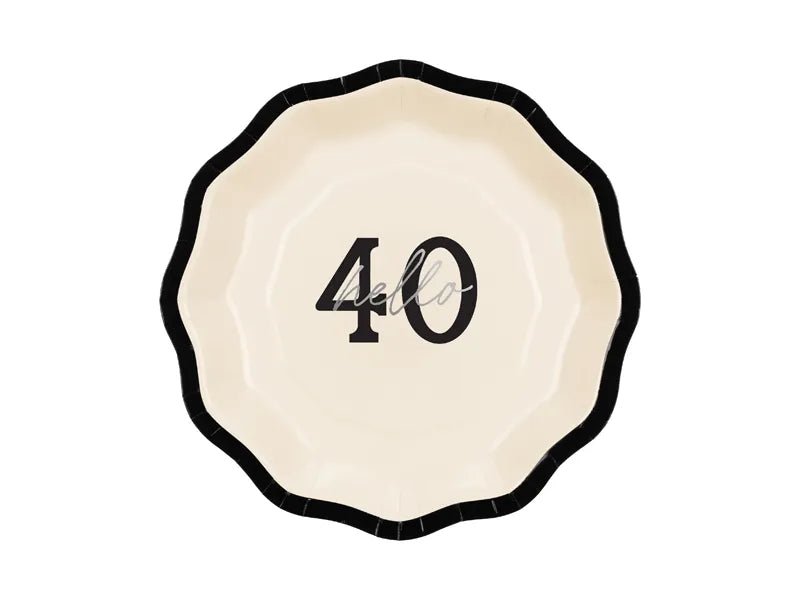 40 Jaar Borden 18cm 6st van Partydeco koop je bij Partywinkel