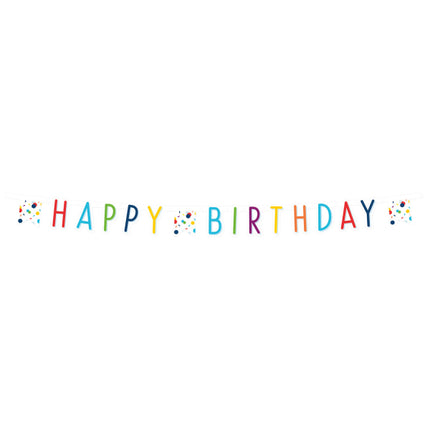 Baner z literami - Confetti Birthday - 180 x 13,8 cm