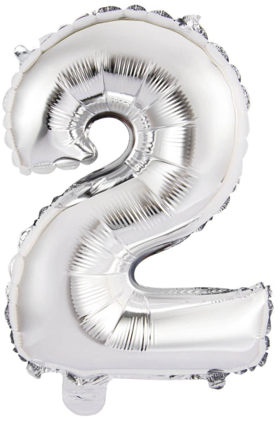 Balon foliowy - Mini Figurka 2 - Srebrny - 34 x 24 cm