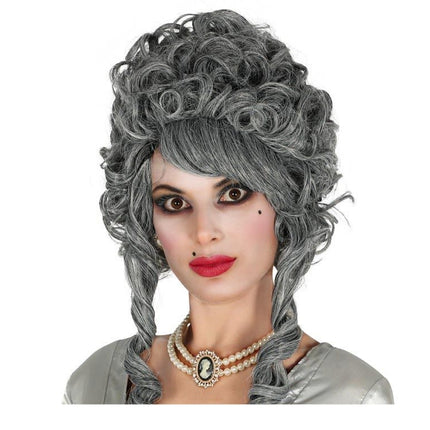 Peruka na Halloween w kolorze szarym