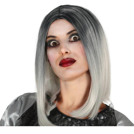 Peruka na Halloween szary blond