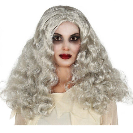 Peruka Halloween Curls Grey