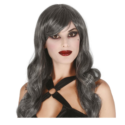 Peruka na Halloween Długie włosy Stroke Grey