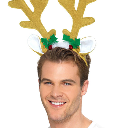 Świąteczna opaska do włosów Renifer XL