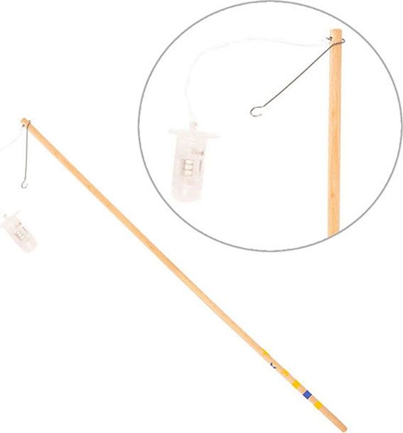 Latarnia na kiju Elektryczne kolorowe gwiazdki Drewno/Plastik 30 cm