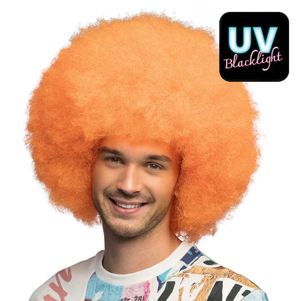 Peruka Sugar w kolorze neonowo-pomarańczowym, UV