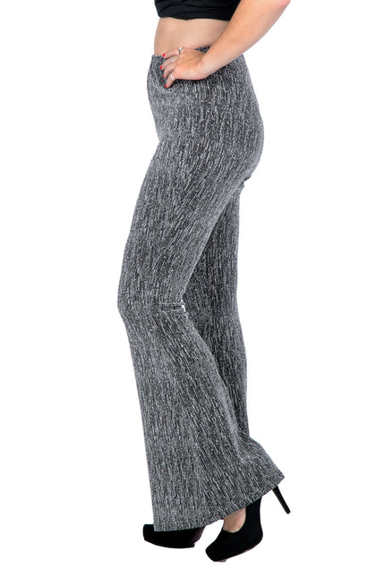 Srebrne spodnie damskie z brokatem