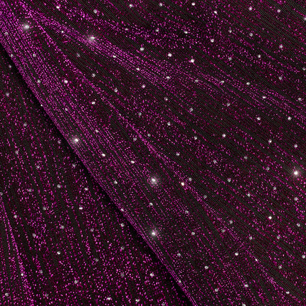 Fioletowe spodnie damskie Flared Glitter