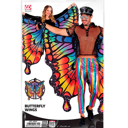 Skrzydła motyla tęcza 175x140cm